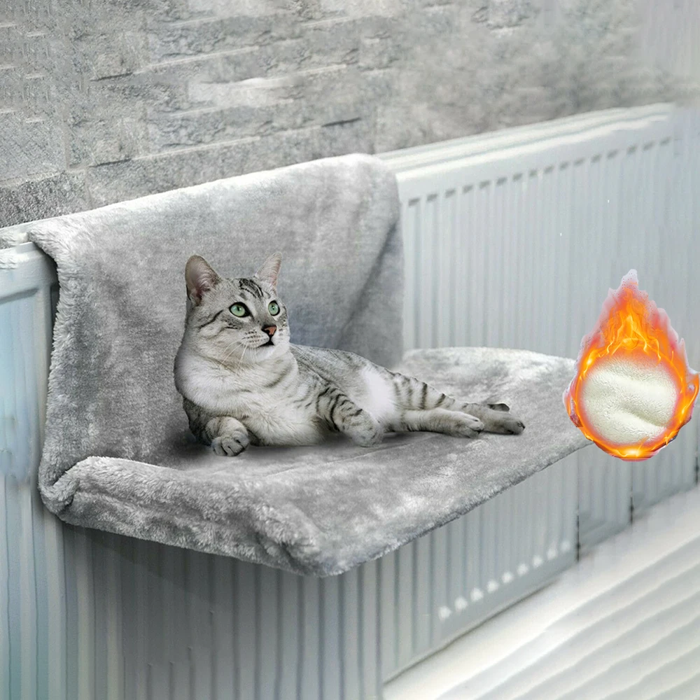 Cat Hanging Bed Pet Animal Radiator Bed Warm Fleece Basket Cradle ...