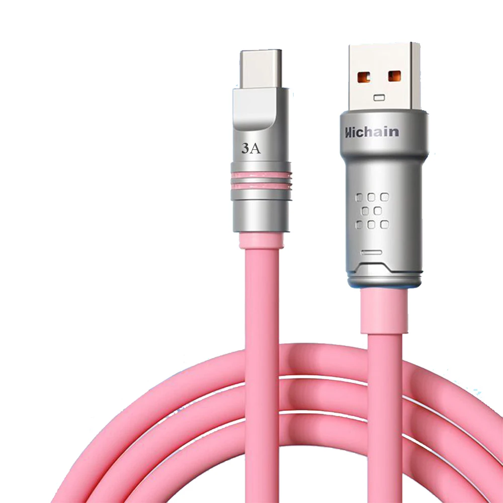 Hichain PD15W USB A To C Fast Charging Cable Liquid Silicone Soft Cable For Samsung For Xiaomi For Huawei 1.2M/2M Phone Cable