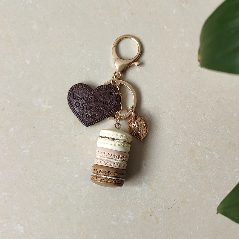 GEERYZHE Macaron, MacAroon Keychain Macaron Keechain Dessert Carina MacAroon Tower Keychain Borse Borsa Ciondolo (BLUE