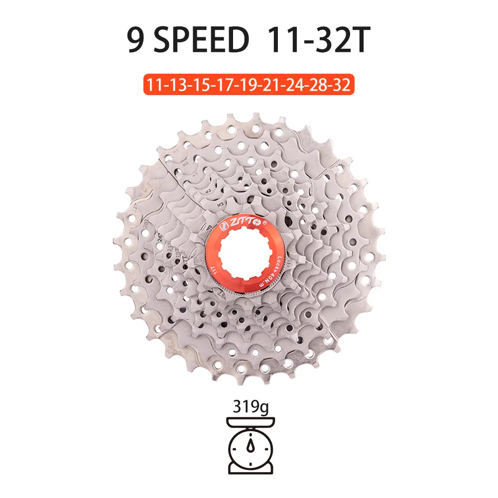 ZTTO 9-Speed Bicycle Cassette for Road and Gravel Bikes