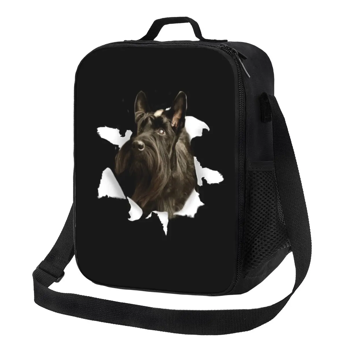 

Scottish Terrier Dog Thermal Insulated Lunch Bags Scottie Portable Lunch Tote for School Office Outdoor Storage Bento Food Box