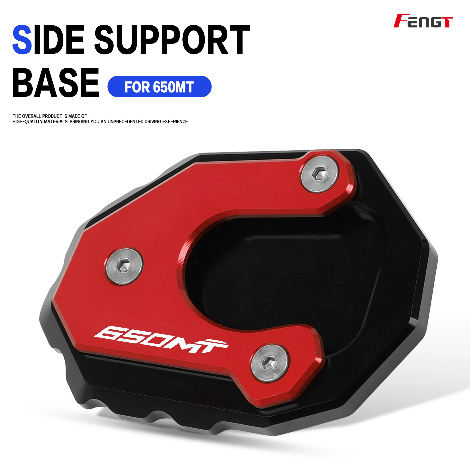 Enhanced Motorcycle CNC Kickstand Foot Extension Pad Support Plate Pedal Footrest