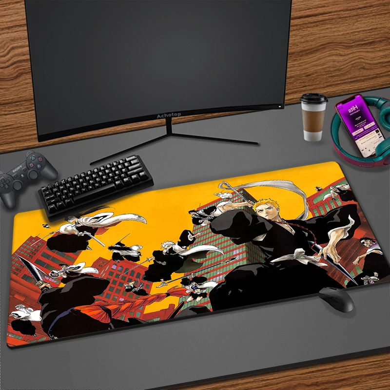 Anime Mousepad XXL Bleach Mouse Pad Kurosaki Ichigo Large Computer Mause Mat Rubber Manga Deskmat 40x90 50x100CM Big Laptop Mats