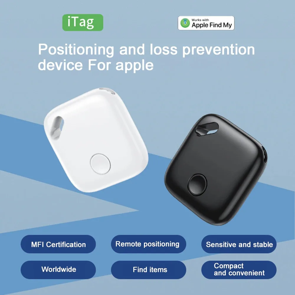

Precise Tag Tracker New Mini Black Key Finder GPS Positioning ABS Smart Tracking Device for Apple Find My App IOS System Luggage