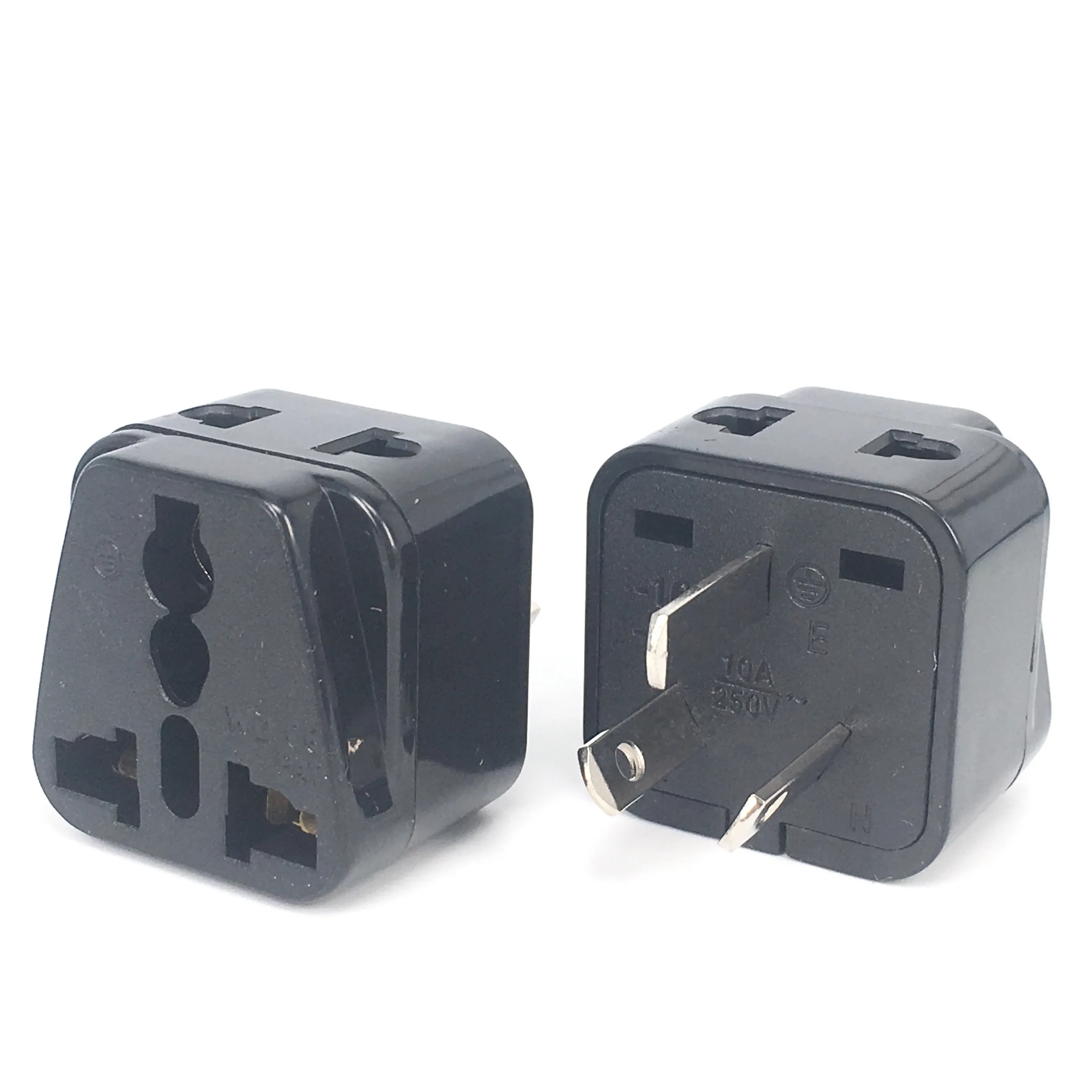 Universal 2-in-1 Travel Adapter for Australia and New Zealand - Grounded Type I Plug Socket