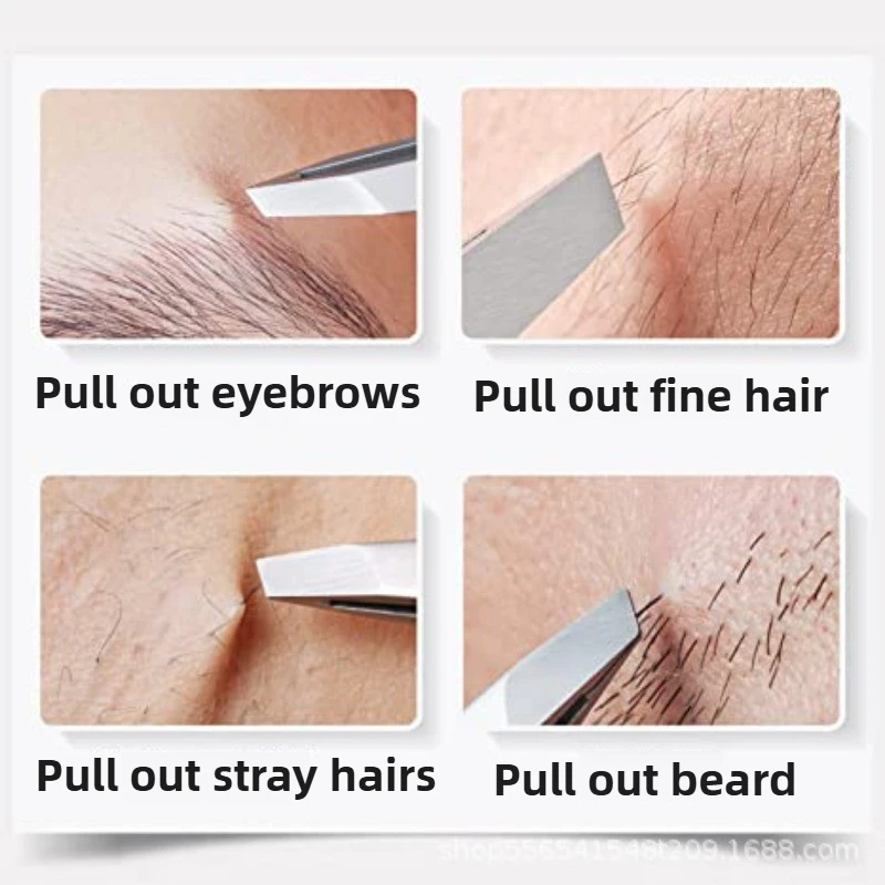Stylish New Portable Eyebrow Tweezers Pluck Pluck Beard Clips High Precision Small Pliers Tool Eyebrow Trimming Tweezers 2