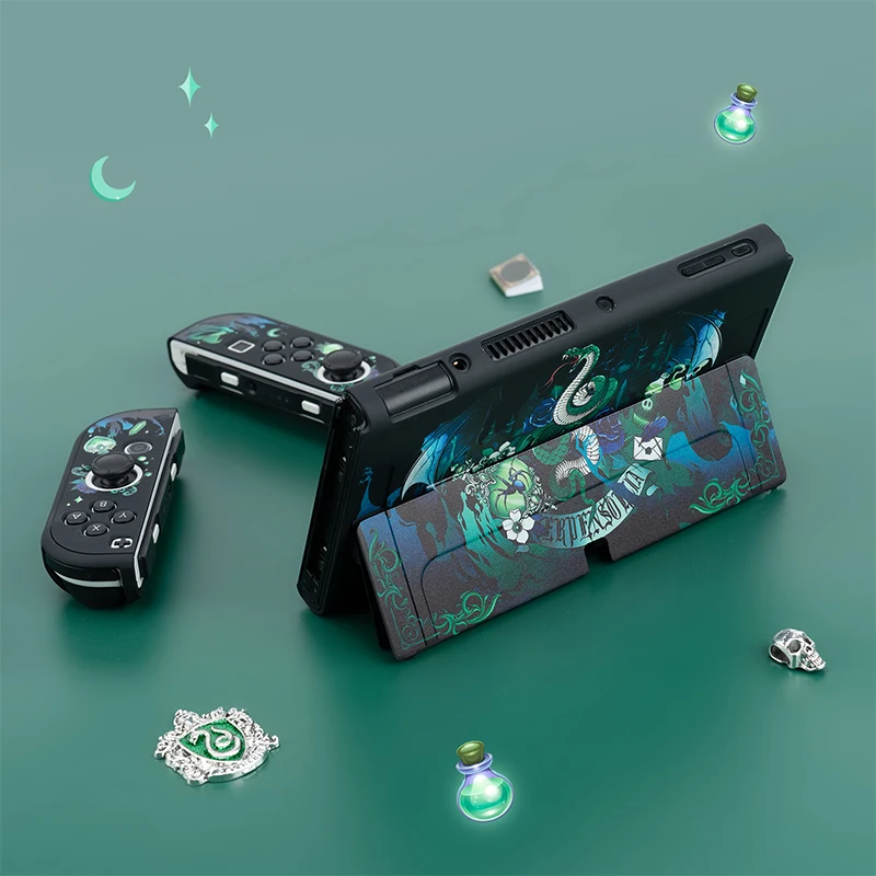 Funda Nintendo Switch Oled Capa Capa Retro Anime Preto Dockable Escudo Protetor Capa Dura para ns Switch Joy-con Controlador - Image 4