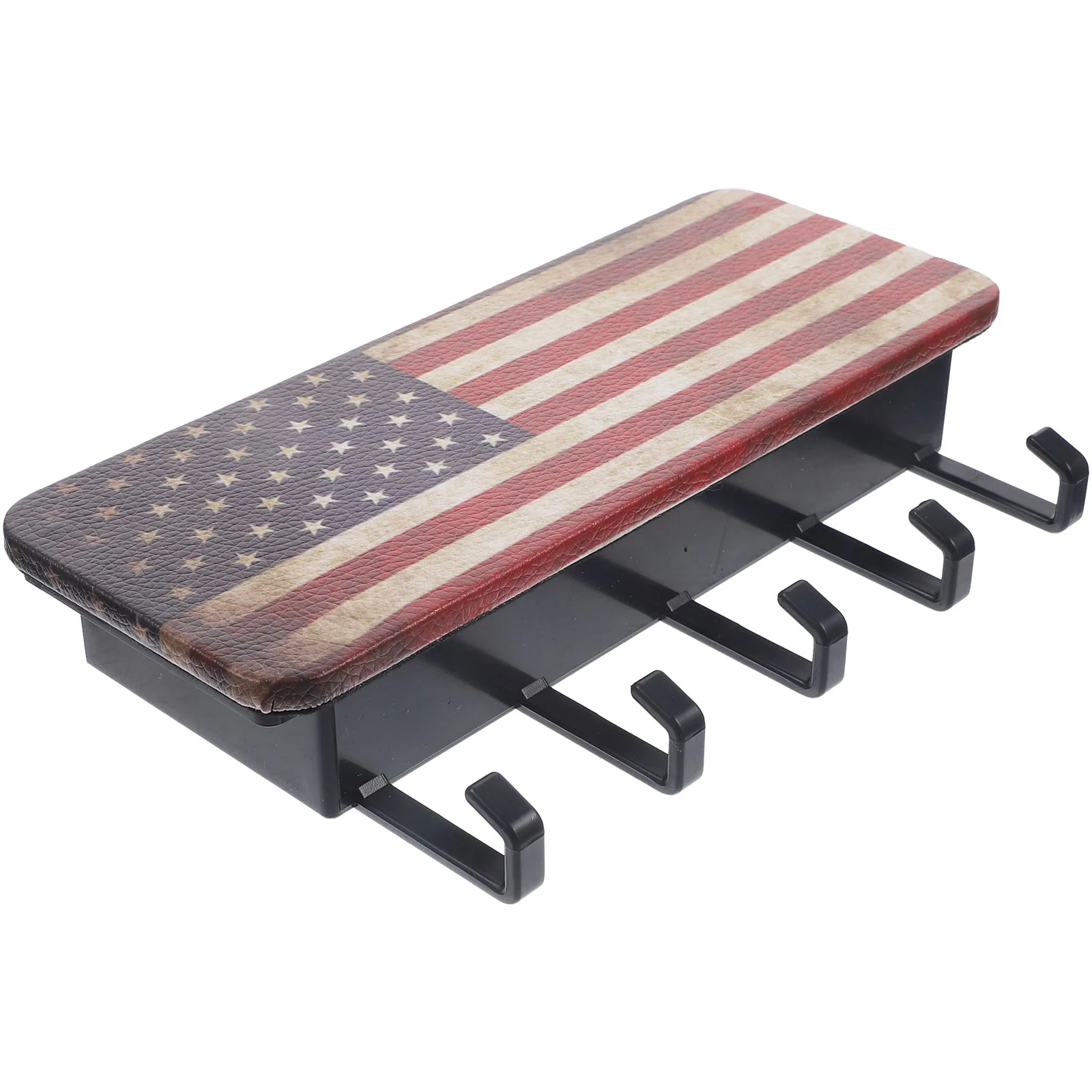

Retro Flag Pattern Multifunctional Nail-free Wall Storage Box Entry Key Hook Hanging Rack Adhesive Holder For Metal