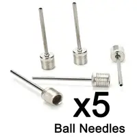 Inflator Metal for Basketball 5Pcs US Type Ball Needles Pin Soccer Football 2