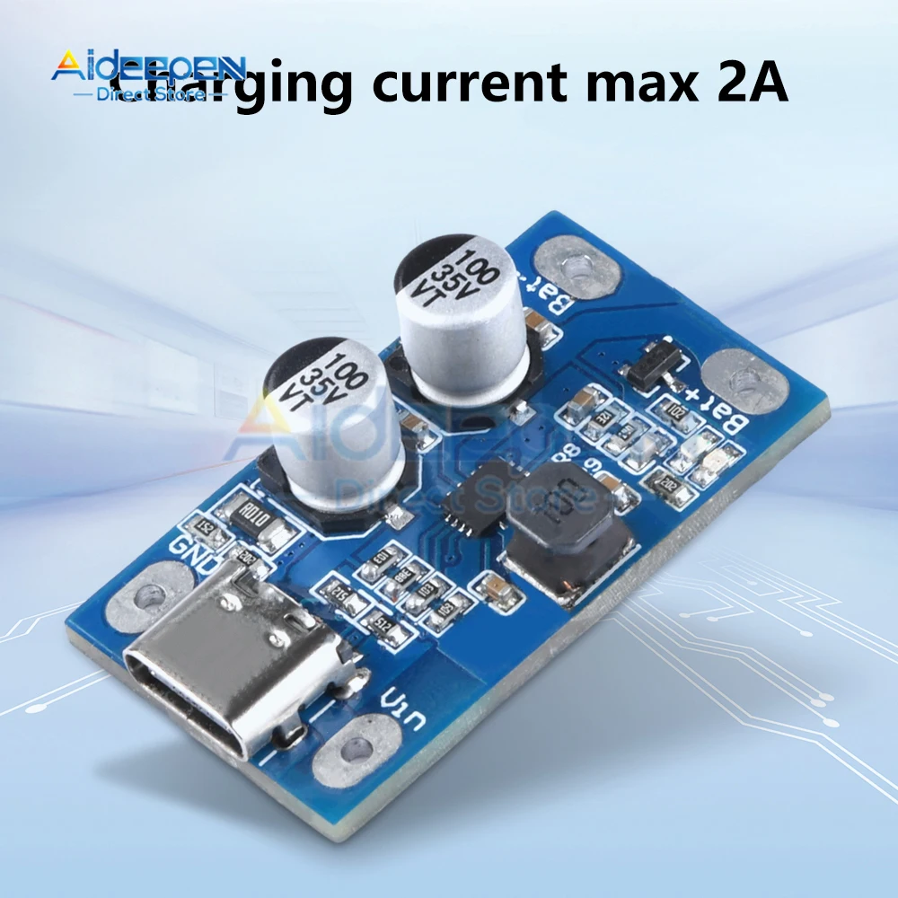 Type-C USB 1S 2S 3S 4S BMS 4.2V 8.4V 16.8V 2A Lithium Battery Charging Boost Module With Balanced Fast Charge With Indicator