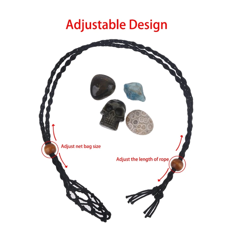 Necklace Cord Empty Stone Holder Replacement Necklace Rope with Adjustable Length Making Accessories for Stone Necklace