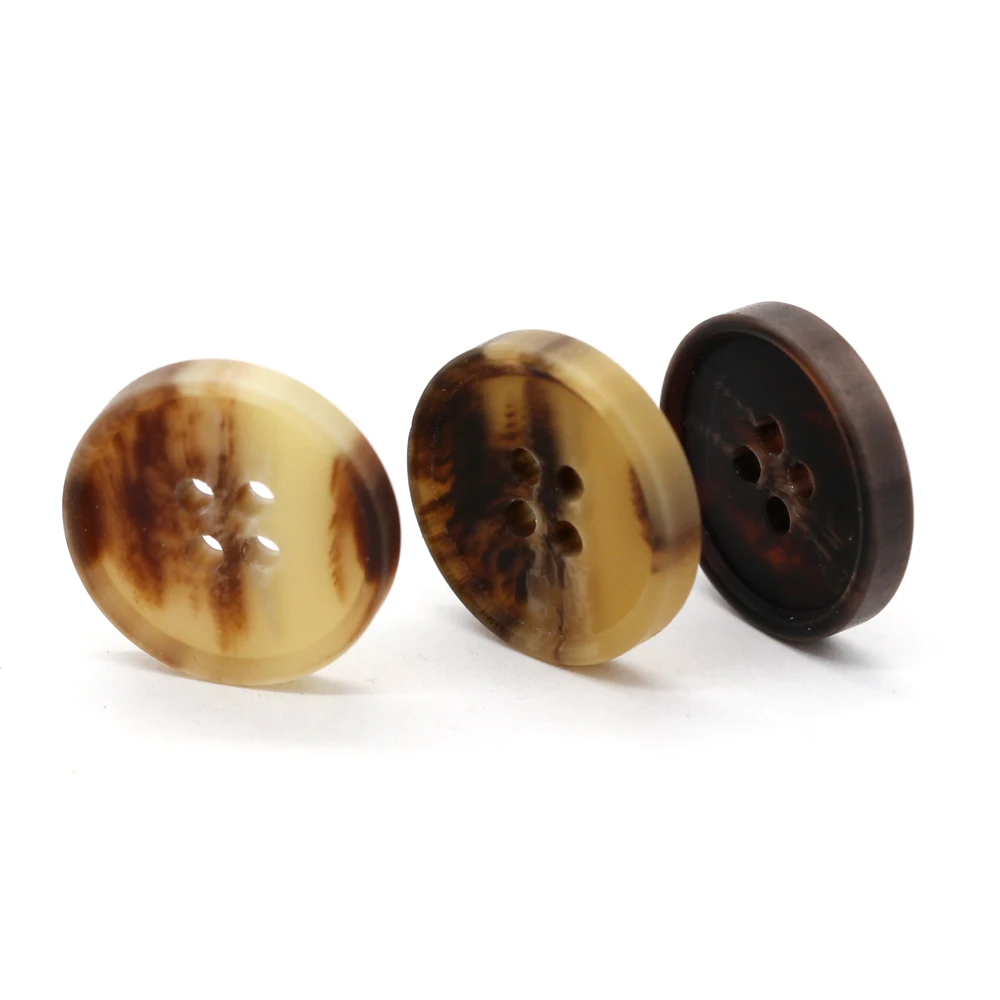 EQUBO 15/18/25/28mm Classical Women Coat Resin Horn Buttons for Clothing Fashion Suit Blazer Windbreaker Sewing Buttons for DIY 4