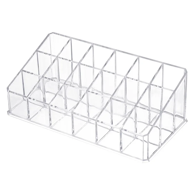 Clear 12/18/36 Grid Lipstick Stand Case Makeup Organizer Storage Box Lipstick Display Holder Cosmetic Jewelry Organizer Box 6