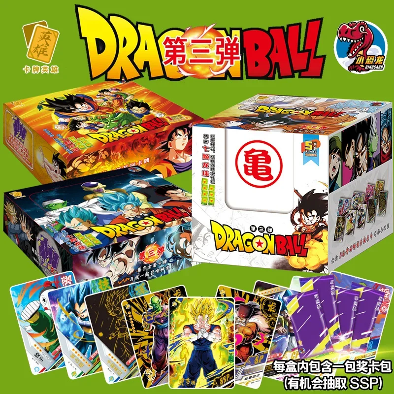 

1/3/5pcs Dragons Balls Card Game TCG Son Goku Vegeta Broly Buu Anime Action Figure Collection Cards Instinct Birthday Gift Toy