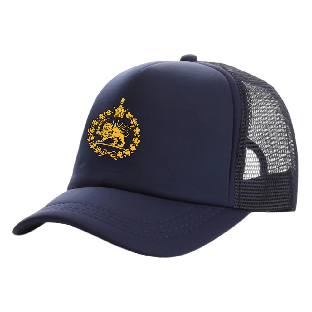 Iran Naval Trucker Caps Männer Iran Naval Flagge 1933-1980 Hut Baseball Kappe Kühlen Sommer Unisex Mesh Net Caps – Detail 6