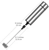 Electric Whisk Head Milk Frother Wireless Handheld Powerful Foam Whisk Maker Stainless Steel Spring Mixer for Coffee Cappuccino 6