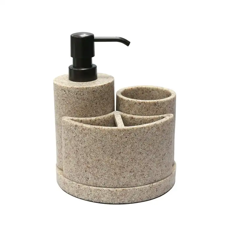 

Piece Natural Sandstone Bath Accessories Sets, Beige