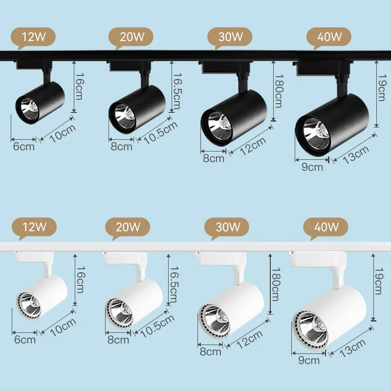 Track Light Led Light Fixture Ceiling Track Spot Kitchen Rail Systems Lamp Set Track Lighting Rail Led Spotlight For Home Store 6