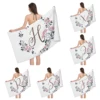 Home bath towels for the body towels bathroom letters and flower quick drying microfiber beach towel man and women large sports 1