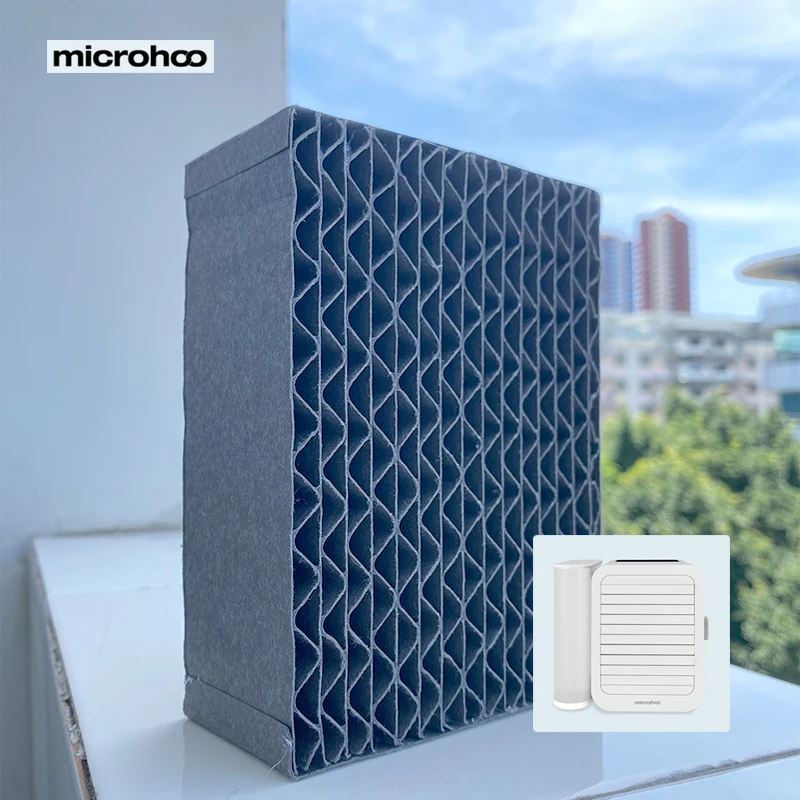 오리지널 Microhoo 용량 미니 USB 휴대용 에어컨 필터, 냉수 탱크 터치 스크린 에어컨 필터