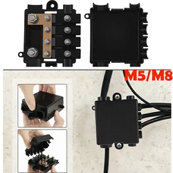 Premium Protective Fuse Distribution Box - Nylon & Copper Construction - 4 way