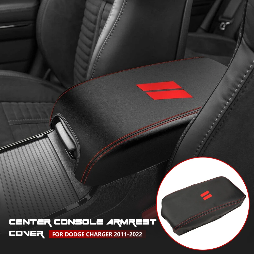 Car Center Console Armrest Box Leather Cover Trim For Dodge Charger Chrysler 300