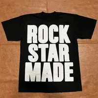2025 Rock Fashion Trend Men's Punk Trash Hip Hop Rap Retro Alphabet Printing Short T-Shirt Casual Hot Selling 1