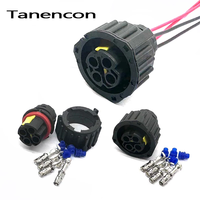 

1 Set 4 Pin Female Tyco Amp Car Plug Waterproof Automobile Electronic Connector Oxygen Sensor Speed Sensor Plug 1-1813099-1