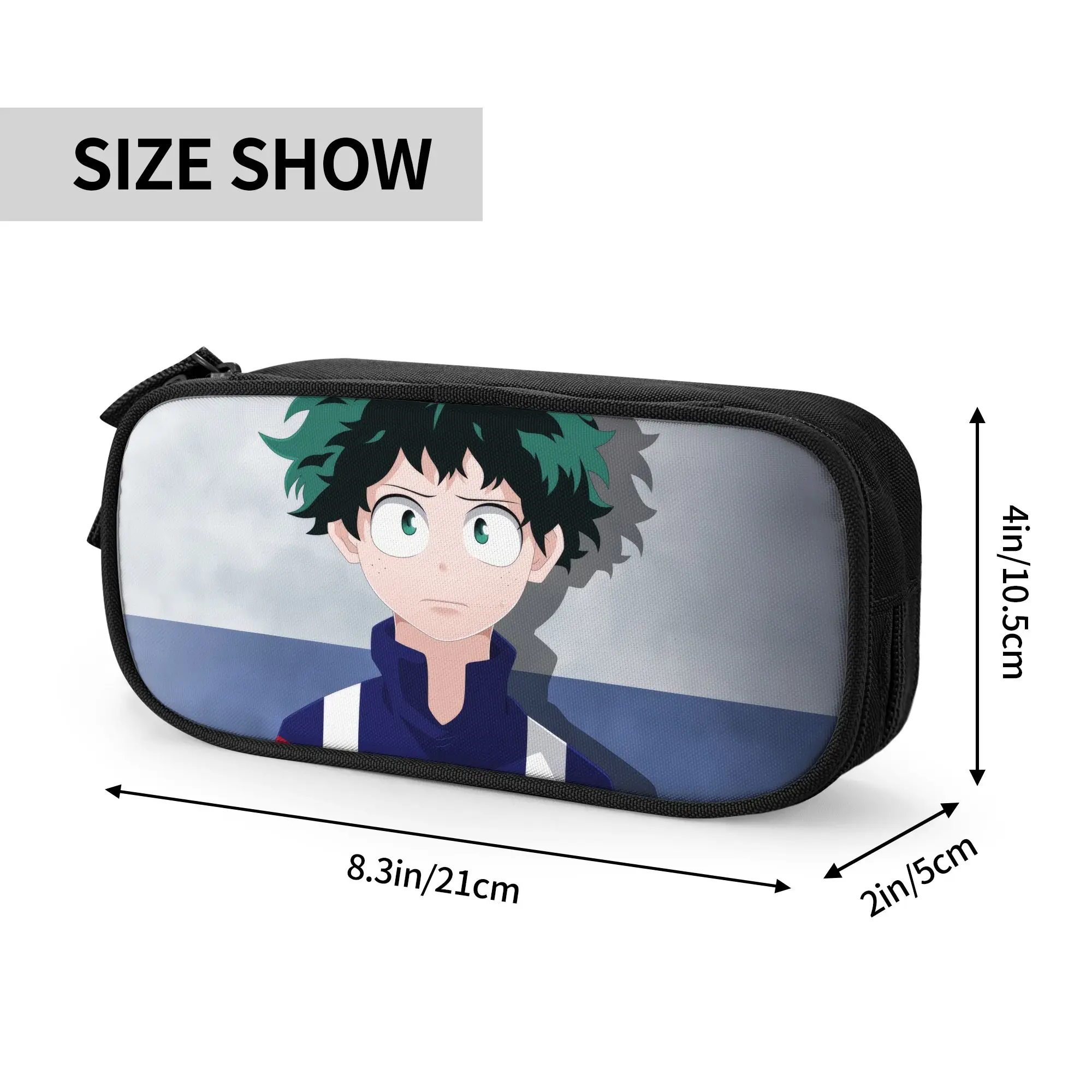 My Hero Academia 애니메이션 연필 케이스 클래식 데쿠 이즈쿠 미도리야 펜 홀더 가방 소녀 소년 사무실 선물 연필 케이스
