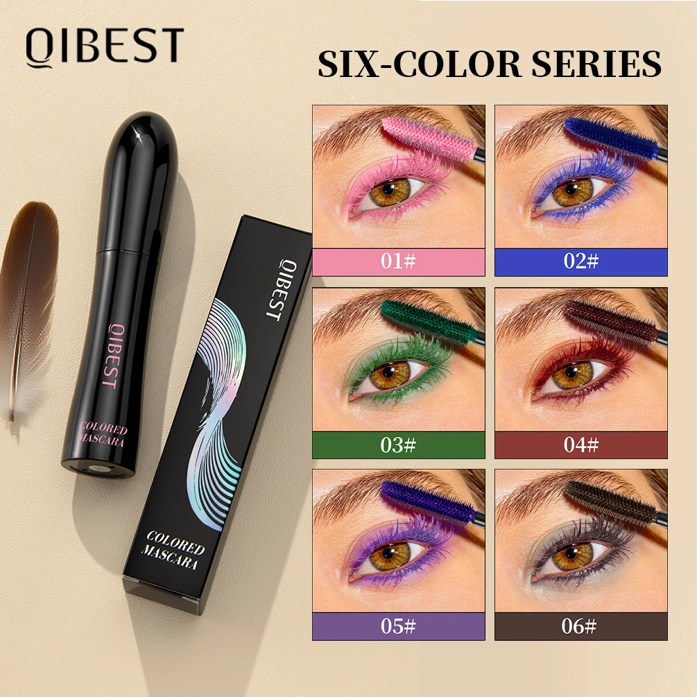 Chocolate Brown Mascara Colorful Curling Eyelash Extension Waterproof Fast Drying Lengthening Eye Black Lashes Makeup Lasting_voghion.com