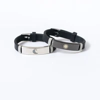 2 pieces/set of Sun, moon and stars silicone couple bracelet - Image 2