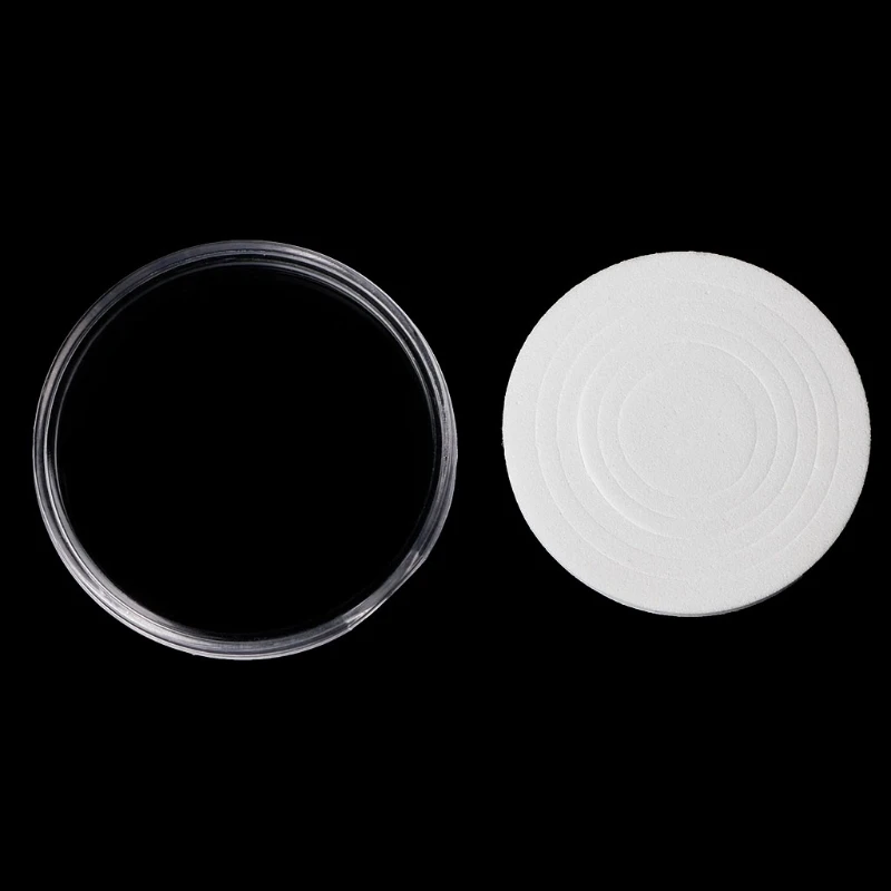 

Y1UB Round Coin Storage Box Small Collection Supplies for Cosmetic Makeup Art Crafts Supplies Display