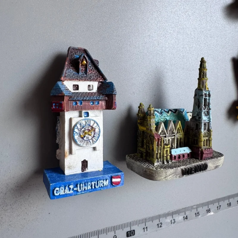 Magnete frigorifero, souvenir, Hallstatt, Salzkammergut, Austria Foto stock
