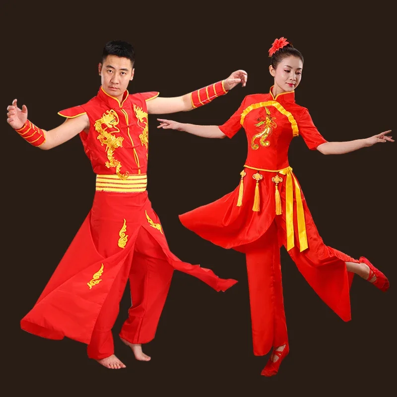 Classic Dragon Costume Folk Dance Drum Opening Dance Costume Drum Team Performance Adult Celebration Chinese Loong