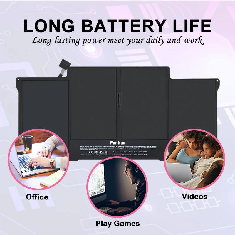 Laptop battery for Apple MacBook 2010-Old Air 13 A1369 A1466 Air 13 MC503 MC503ZP/A MC504LL/A