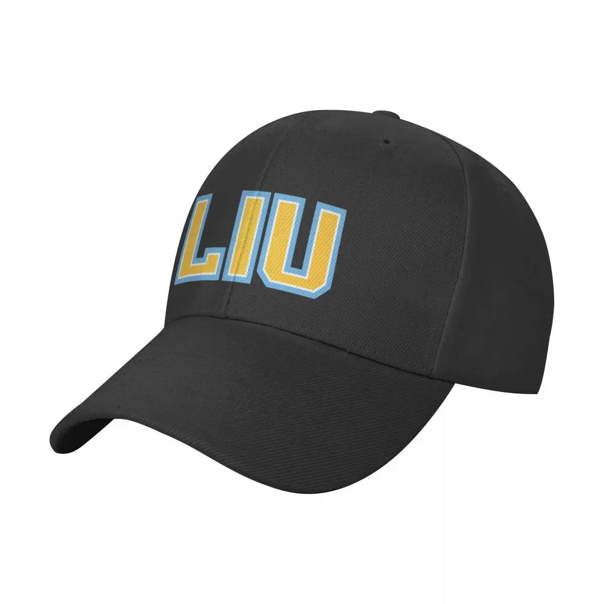 

LIU GOLD WITH BLUE ice hockey icons Baseball Cap western Hat Golf Wear dad hat Women Beach Fashion Men's