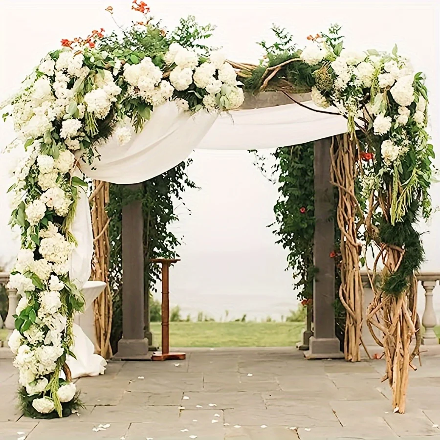 Silk Hydrangea Heads Artificial Flowers 10pcs With Stems For Home Wedding Decor