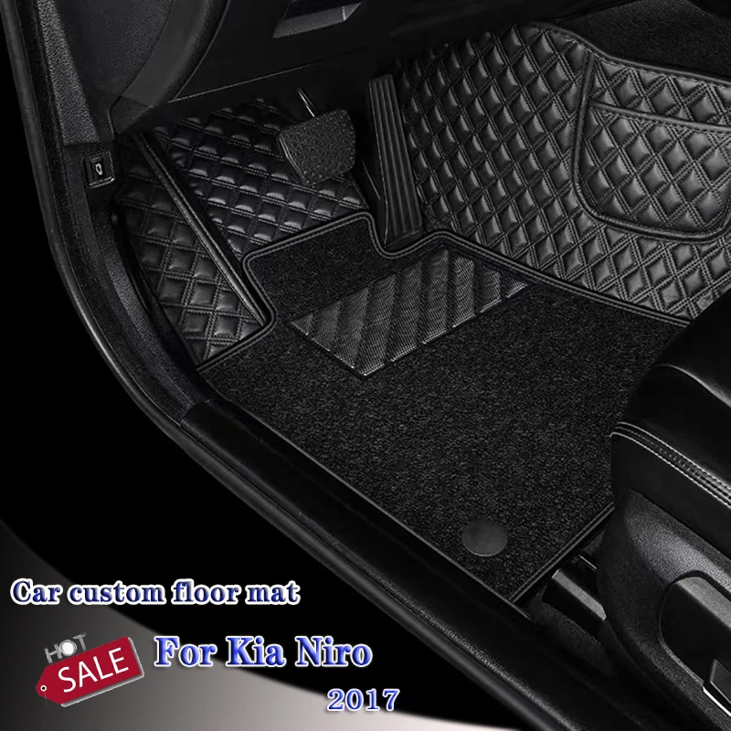 

Автомобильные коврики для Kia Niro 2017, коврики, водонепроницаемые коврики, подкладка для пола под заказ, кожаные автостайлинг, аксессуары для интерьера, чехлы