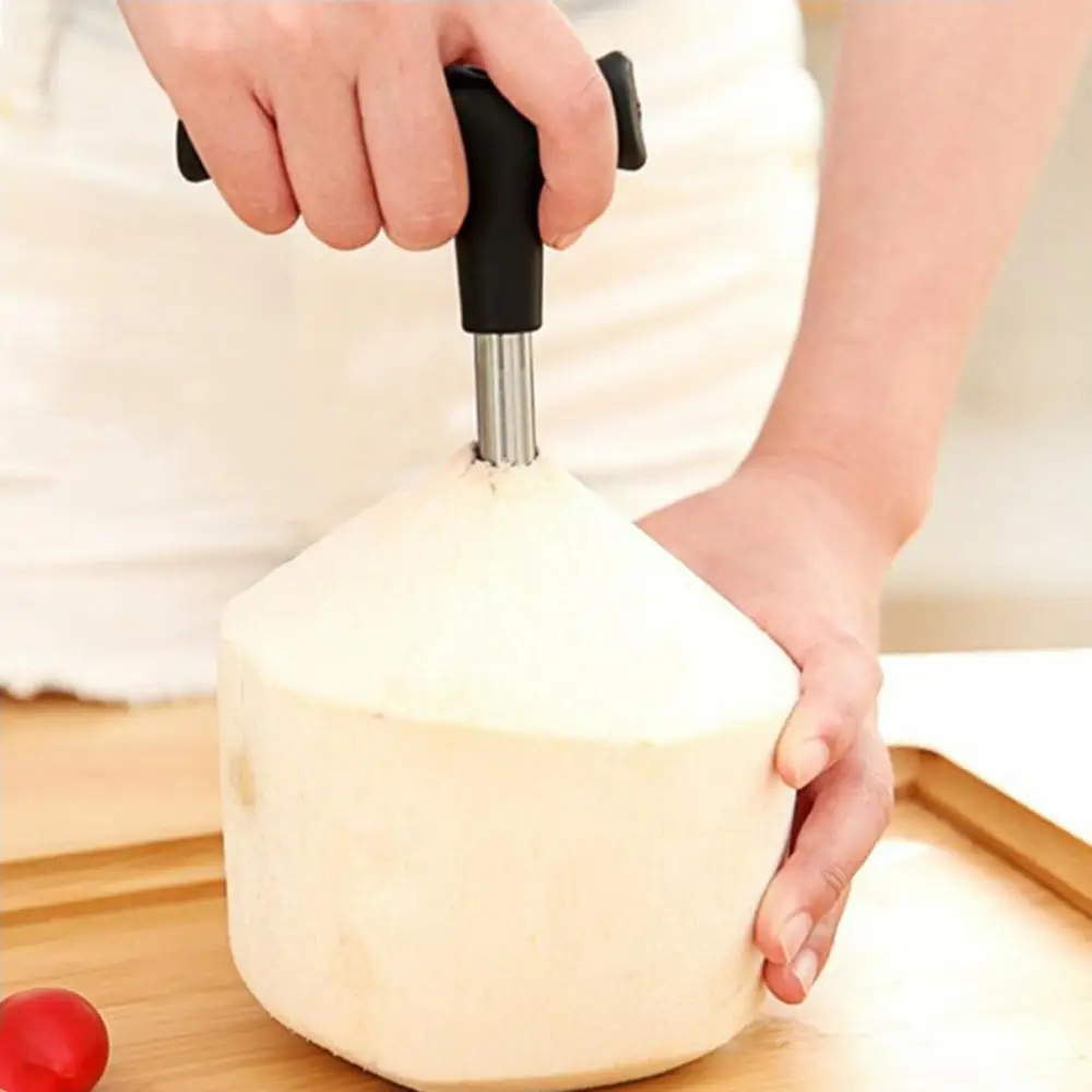 Description Picture 4 of itemStainless Steel Coconut Opener Opening Driller Cut Hole Tool Fruit Openers Tools Durable Knife Hole Tool Kitchen Accessories