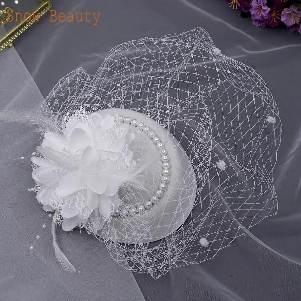 Frcolor Lace Mesh Veil Headband Veil Hair Accessory Elegant Bridal Veil Headband Black, Size: 15x14x10CM