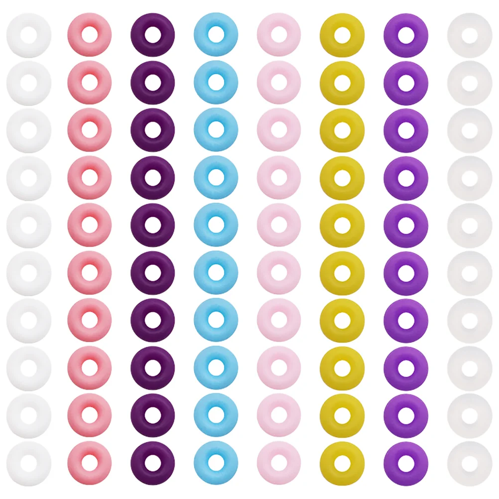 

Silicone Rubber Stopper Rings 100Pcs Beads Stopper Spacer Locating Silicone Ring O Rings Diy Bracelet Necklace Jewelry