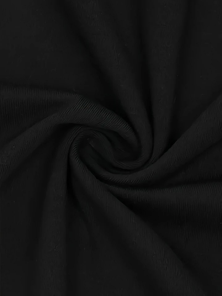 Men's Black Cotton Crew Neck T-Shirt with Prints