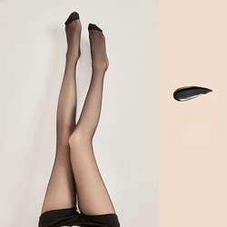 Summer Ultra Thin Transparent Skin Tights - Breathable Sheer Pantyhose with Super Elasticity - Height 150 - 173cm (Black)