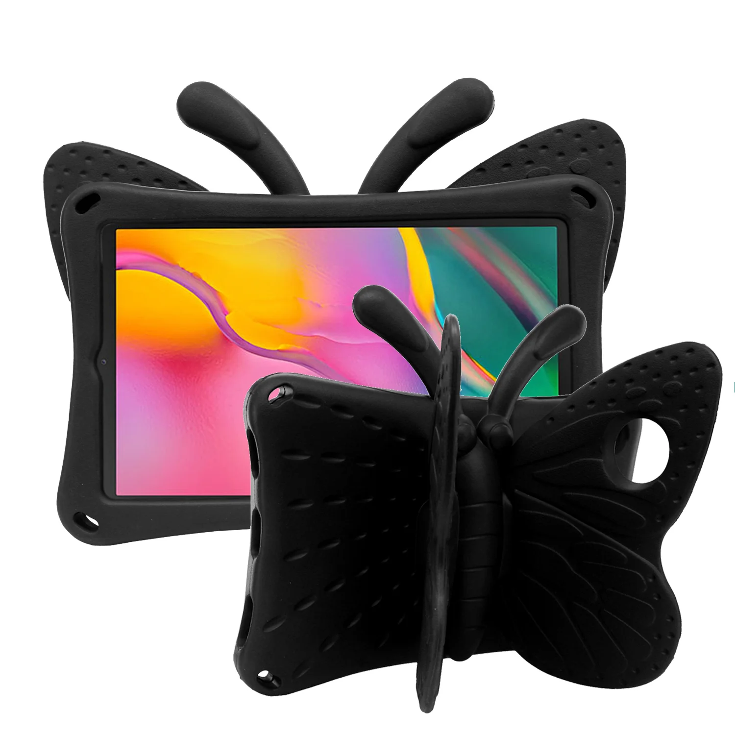Per Samsung Galaxy Tab A 10.1 2019 Sm-T510 Sm-T515 Custodia Antiurto 3D Butterfly Wing Holder Stand Tablet Cover Kids Funda Coque