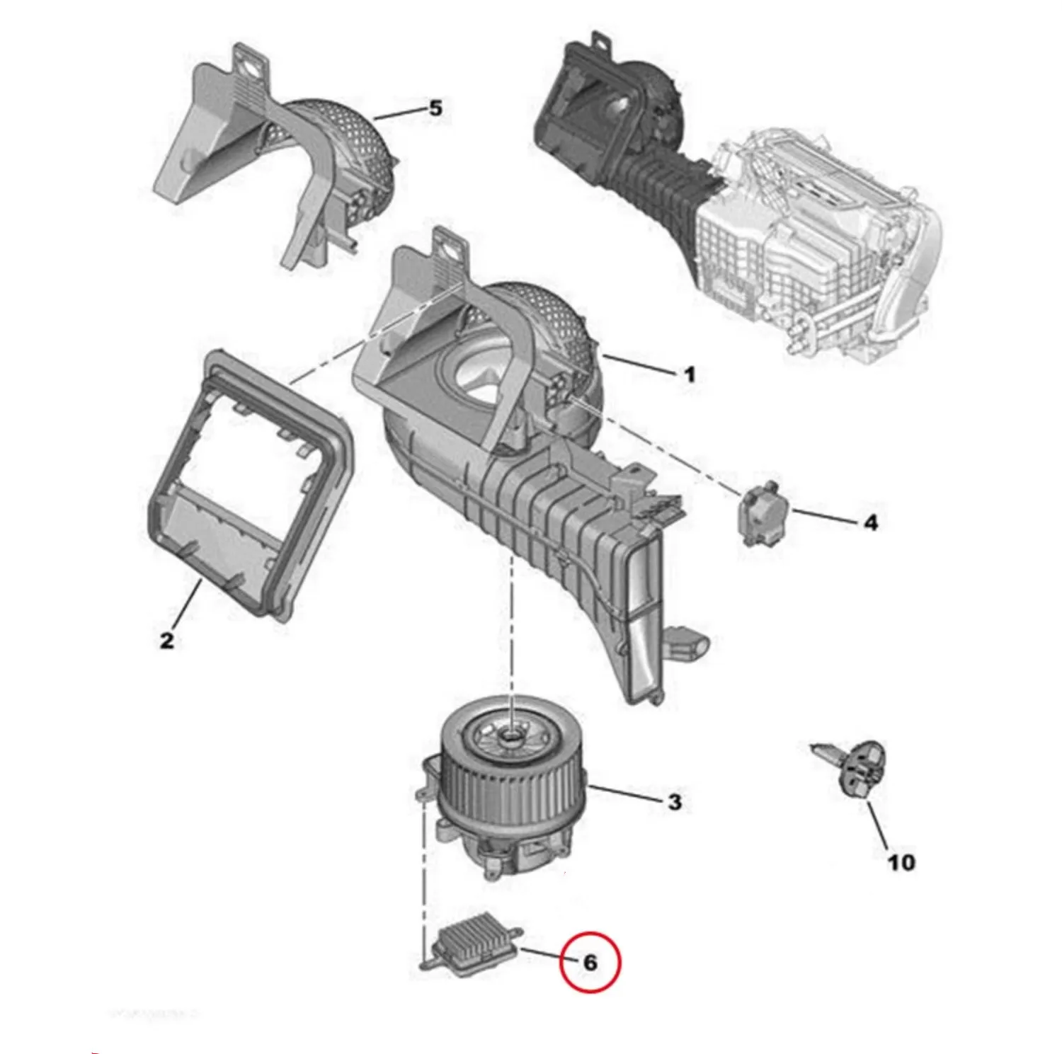 Suitable for blower motor control module Peugeot resistance 3008  
