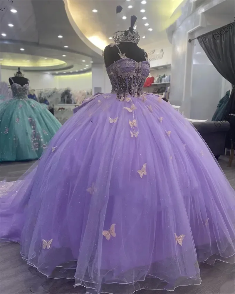 LilacPurplePrincessQuinceaneraDressFor15YearsOldGirlsBow
