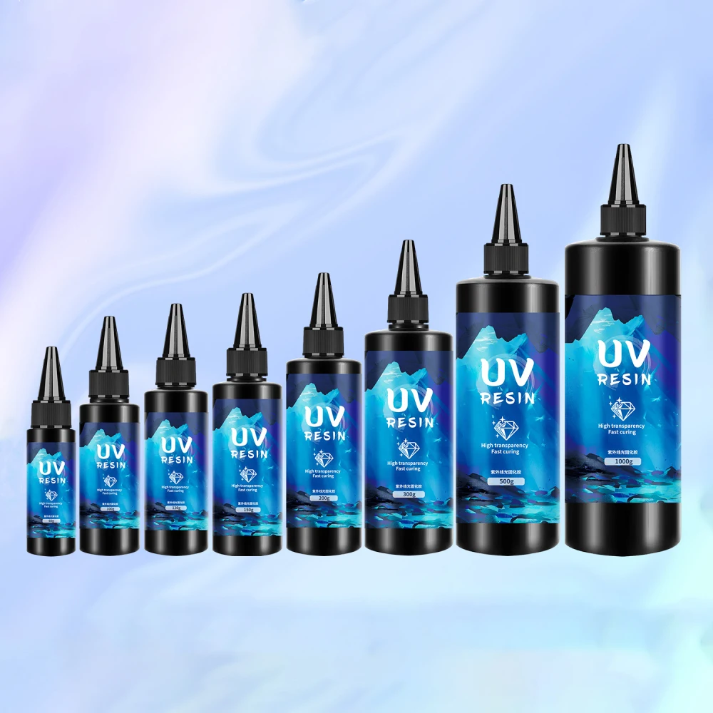 Description Picture 3 of itemRare Uv Resin Glue High Clear Hardness Epoxy Resin UV Glue For Jewelry Making Transparency Quickly Drying Uv Glue 30-1000g