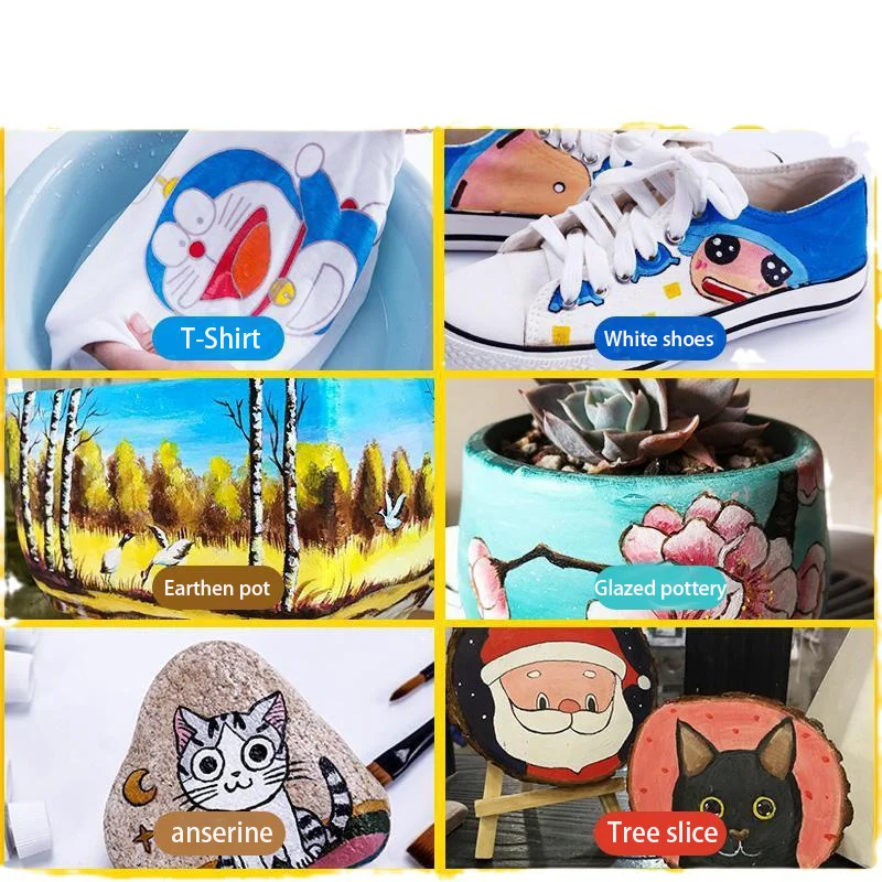 100ml/27 colors /1pcs art painting acrylic paint Hand-painted wall painting graffiti paint xiajiaer acrylic paint 6
