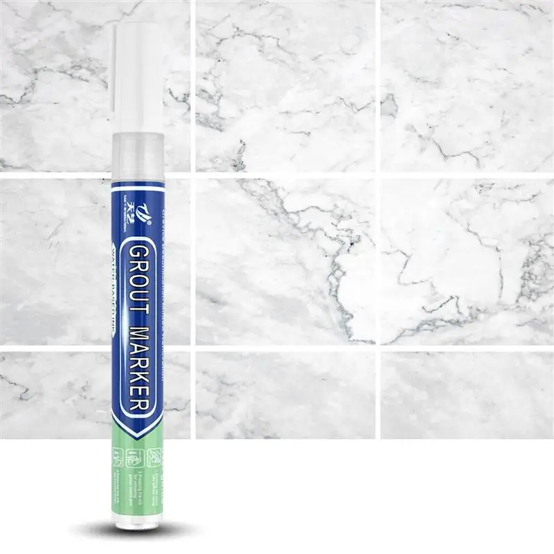 White Waterproof Tile Grout Repair Pen for Bathroom and Floor Decontamination