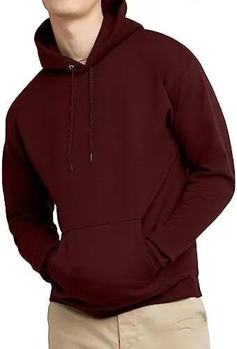 Мужская флисовая модная толстовка оверсайз EcoSmart, осенний удобный спортивный костюм, толстовка с капюшоном, универсальный пуловер S-3XL